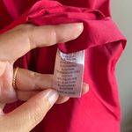 Adrianna Papell Pink Cap Sleeve Sheath Dress Womens Size 14 Pleated Split Neck Photo 4