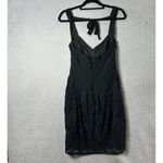 BCBGMAXAZRIA Dress Womens M Black Floral Lace Cocktail Wedding Party Dress NEW Photo 2