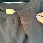 Nation Ltd Nation Wyatt V-Neck Black Sweatshirt Classic Varsity Lounge Quiet Luxury Small Photo 5