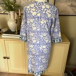 SZ BLOCKPRINTS Tunic Blue Patterned Tunic Dress Bohemian Size Small Photo 3