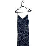 Patons of Peace Navy White Floral Print Spaghetti Strap Maxi Dress Size L Blue Size L Photo 1