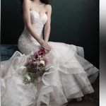 ALLURE COUTURE Elegant Lace and Tulle Wedding Dress Pink Size 12 Photo 3