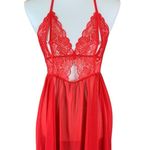 Ann Summers Red Lace Sheer Babydoll Lingerie Halter Nightie Small Sexy Sleepwear Photo 0