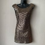 MINKPINK  sz S gold sequin party mini‎ dress Photo 2