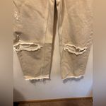 We The Free NWOT WE THE FREE Tan Distressed Knee Straight Jeans sz 28 Photo 1