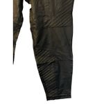 Lane Bryant LIVI  Black Ankle Pants Size 22/24 Black Faux Leather Moto Stretch Photo 9