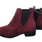 Seven7 Oxblood Manhattan Micro Suede Boot Size 6 NWT Ankle Bootie Photo 0