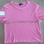 1. State  Rib Jersey Boxy Pink Ribbed Short Sleeve Tee Cropped Size Small Photo 3