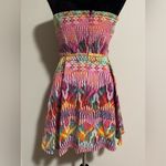 Guess EUC Multicolor Geometric Pattern Strapless Dress size small Photo 4