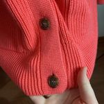 J.Crew chunky V-neck cotton cashmere blend cardigan sweater in poppy size XXS Photo 6