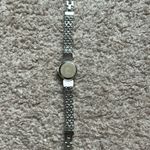 Women’s vintage silver stainless steel diamond/pearl bracelet watch one size Photo 6