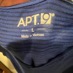 Apt. 9  Women's Cobalt blue and black striped Cold Shoulder t-shirt dress large Photo 3