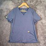 FIGS  midnight blue pocket v neck scrub top women's size Medium Photo 0