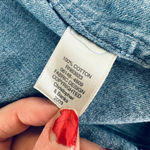 Christopher & Banks VTG  Fall Embroidered Denim Shirt Women XL Bears Leaf Teacher Photo 8