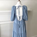 Moon River Anthropologie Medium Midi Dress Fall Boho Cottage tie back Prarie Photo 3