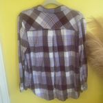 Sonoma Purple and Burgundy Plaid Button-Up Shirt Photo 2