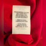 Alice + Olivia , Red Silk +Black Leather above knee/ mini dress, Cocktail, SZ LRG Photo 7