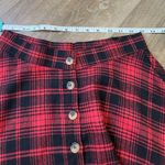 SheIn Red Plaid Mini Skirt ~ Lightweight Flannel School Girl ~ Women’s Size M Photo 8