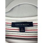 Tommy Hilfiger Womens Striped Crew Neck T-Shirt L/G 100% Cotton White/Red/Black Photo 4
