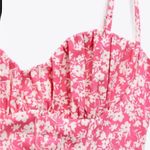 ZARA Floral Pink Women's Bodysuit Photo 7