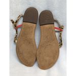 Sam Edelman Sandal Gigi T-Strap Woman's 8.5 Python Coral Leopard Boho Beach Photo 7