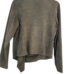 PaperMoon Olive Faux Suede drape front Jacket Photo 3