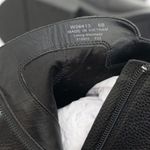 Cole Haan . Black Padded River Almond Toe Block Heel Zip-Up Leather Booties. Photo 2