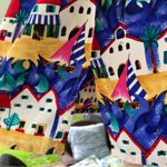 Doncaster Vintage Silk Beach Houses Blouse  Sz M Photo 5