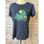 Life is Good  Tee Shirt Medium Graphic T-Shirt Crusher Floral Easter‎ Daisy Birds Photo 3