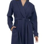 NWT Lands' End Women’s Waffle Robe Navy Blue Size M Spa knee length Size M Photo 0
