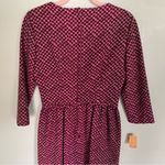 Deadstock Vintage | L’AIGLON Houndstooth Print Midi Dress Small Mrs. Maisel NWT Pink Photo 3