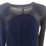 Fabletics Crewneck Sweatshirt Mesh Sides Back Pouch Pocket Sz. XS Blue Photo 4