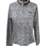 PINK - Victoria's Secret Pink Victoria’s Secret spellout logo space dye high neck half zip sweatshirt M Photo 0