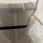 Chico's White Long Sleeve Notched Collar Shirt Dress Photo 2