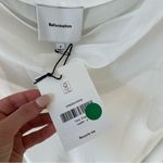 Reformation NWT  Tetty Long Sleeve Mini Dress in Ivory White Photo 8