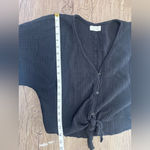 Bella Dahl  - Kimono Sleeve Tie Front‎ Top - Night Shade size medium Photo 4