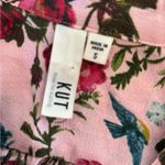 Kut From The Kloth  pink floral button down long sleeve top size small Photo 1