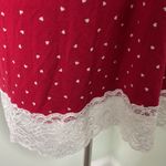Soma  Cool Nights Valentine’s Red heart print long sleeve button down pajama top Photo 4