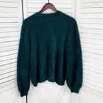 Nine West  x Cara Santana Sweater Sequin Fuzzy Teal Green XXL Pullover Photo 8