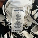 Lands' End  One Piece Floral Swimsuit Size Small UPF 50 Black White Beach Vacation Photo 4