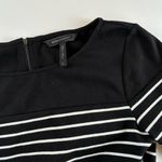 BCBG Maxazria Koryn Black White Striped Dress 3/4 sleeves Size M Photo 6