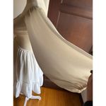 Princess Polly  | Natasha White Ruffle Hem Balloon Sleeve Open Back Dress  Size 4 Photo 4