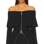 House of Harlow 1960 Akari Off Shoulder Sweater in Black X Photo 0