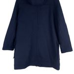 Ann Taylor  Weekend Collection Faux Fur Trim Wool Duffle Coat Blue Size M Photo 11