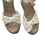 Mudd Y2k Women's Size 9.5 M Cream Bow Coquette Boho 3.5 Wedge Sandals Photo 2