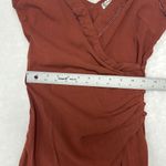 Free People  Dylan V-neck Wine red Wrap Mini dress. Sz M minimalist Photo 3