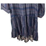 World Market Long Sleeve Stripe Bead Embellished High Low Midi Dress S/M NEW Blue Photo 3