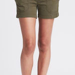 Banana Republic Chino Utility Shorts Women's 12 Sanded Khaki Cotton Stretch Photo 0