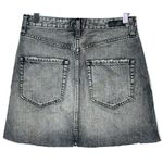 Abercrombie & Fitch NEW Black Denim Light Wash Distressed Mini Jean Skirt Sz 26 Photo 2