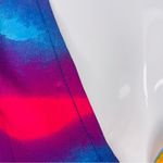 Truth tie dye rainbow balloon sleeve button front cropped shirt / top festival m Blue Size M Photo 1